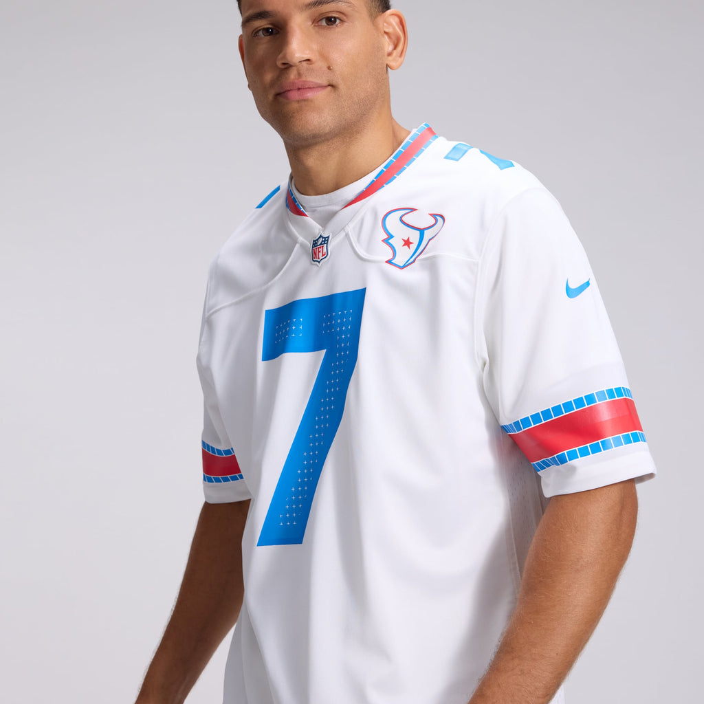Men's Houston Texans C.J. Stroud Nike White 2026 Rivalries Collection Game Jersey