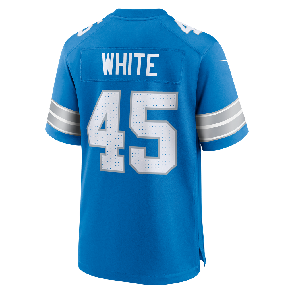 Men's Detroit Lions Devin White Nike Blue Team Game Jersey