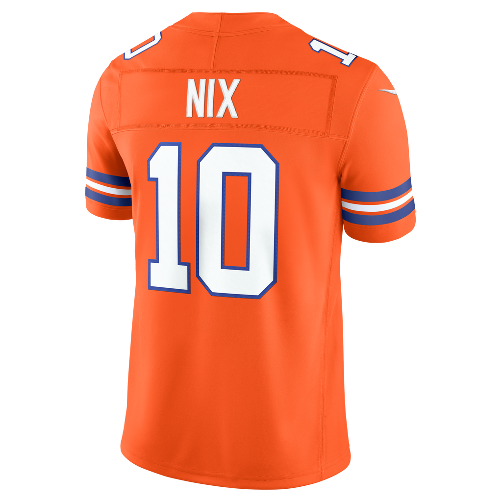 Men's Denver Broncos Bo Nix Nike White Vapor F.U.S.E. Stitched Limited Jersey