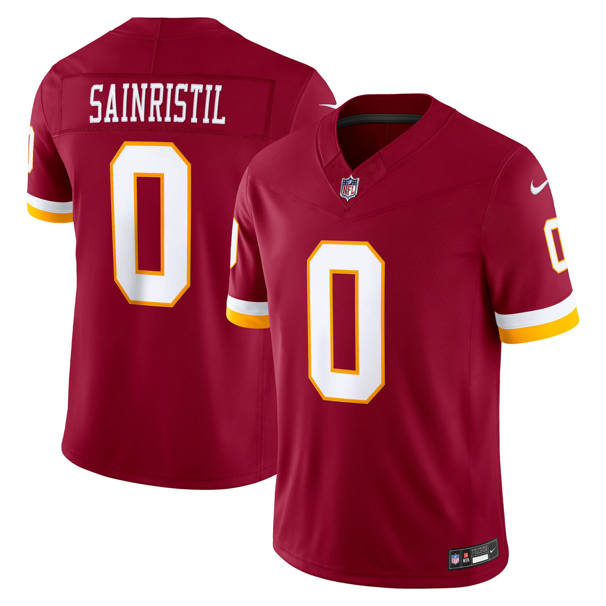 Men's Washington Commanders Mike Sainristil Nike White Vapor F.U.S.E. Stitched Limited Jersey