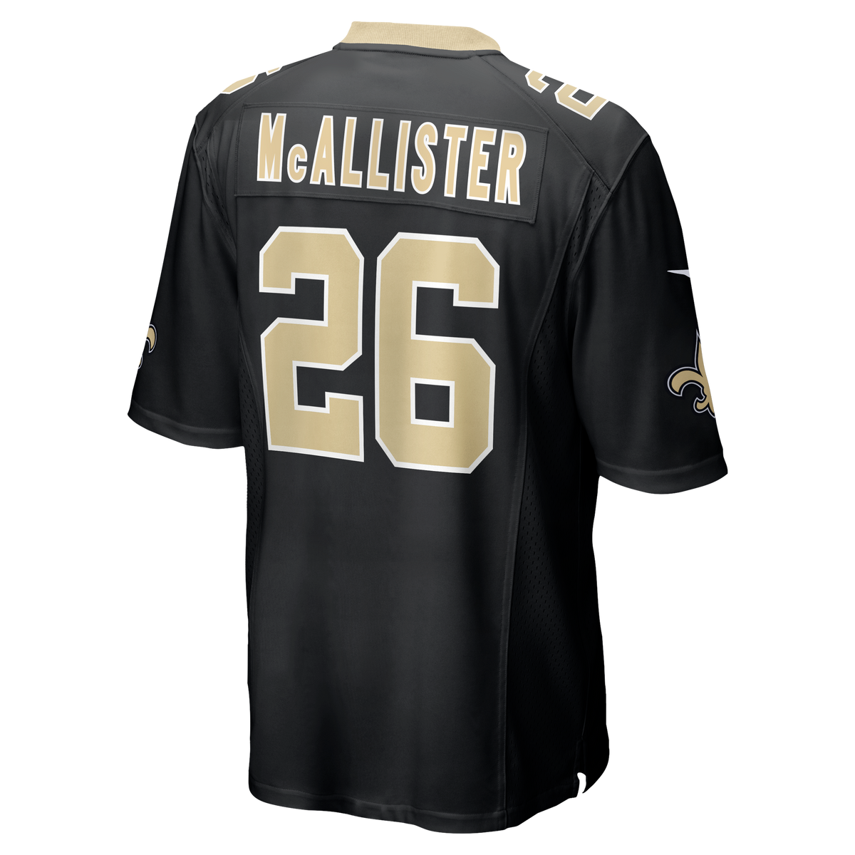 Men's New Orleans Saints Deuce McAllister Nike Black Game Retired Player Jersey
