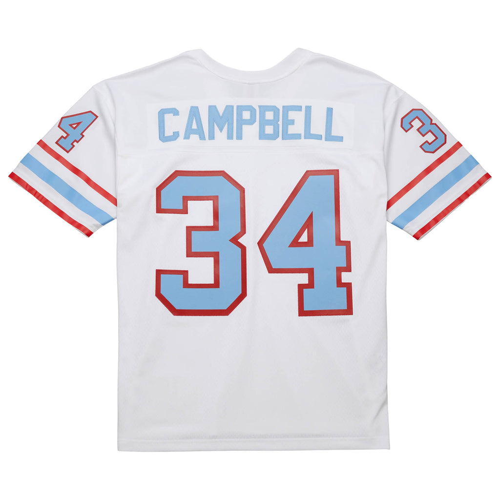 Men's Houston Oilers Earl Campbell Mitchell & Ness White 1979 Legacy Replica Jersey