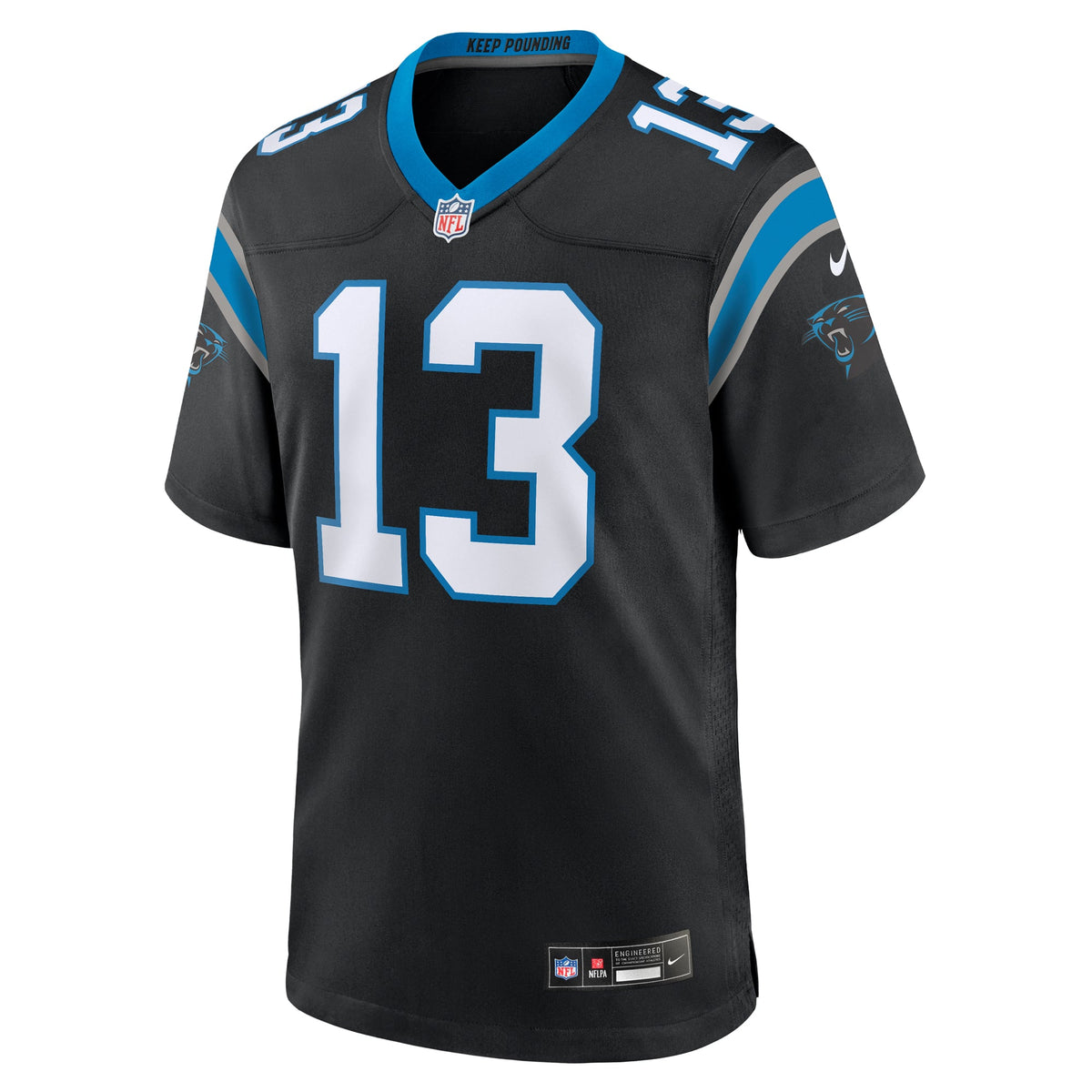 Men's Carolina Panthers Hunter Renfrow Nike  Black Team Game Jersey