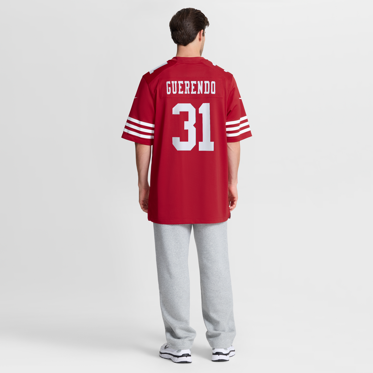 Men's San Francisco 49ers Isaac Guerendo Nike  Scarlet  Game Jersey