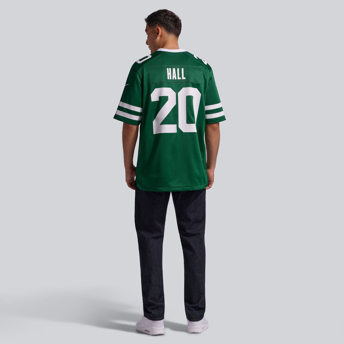 Men's New York Jets Breece Hall Nike Legacy Green Game Jersey