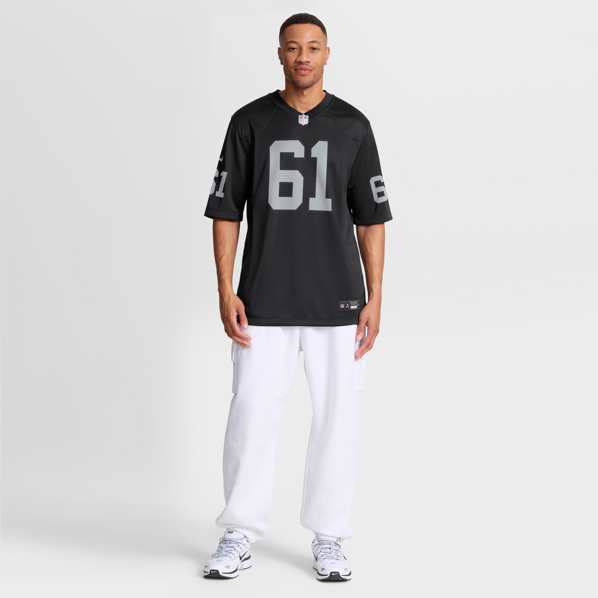Men's Las Vegas Raiders Jordan Meredith Nike Black Game Player Jersey