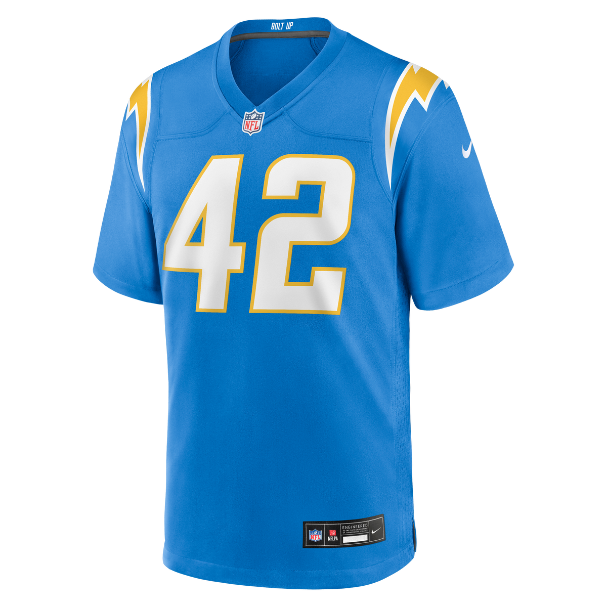 Men's Los Angeles Chargers Tucker Fisk Nike  Powder Blue Team Game Jersey