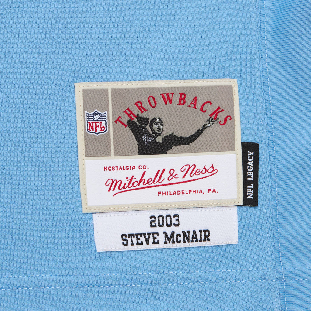 Men's Tennessee Titans Steve McNair Mitchell & Ness Light Blue 2003 Legacy Replica Jersey