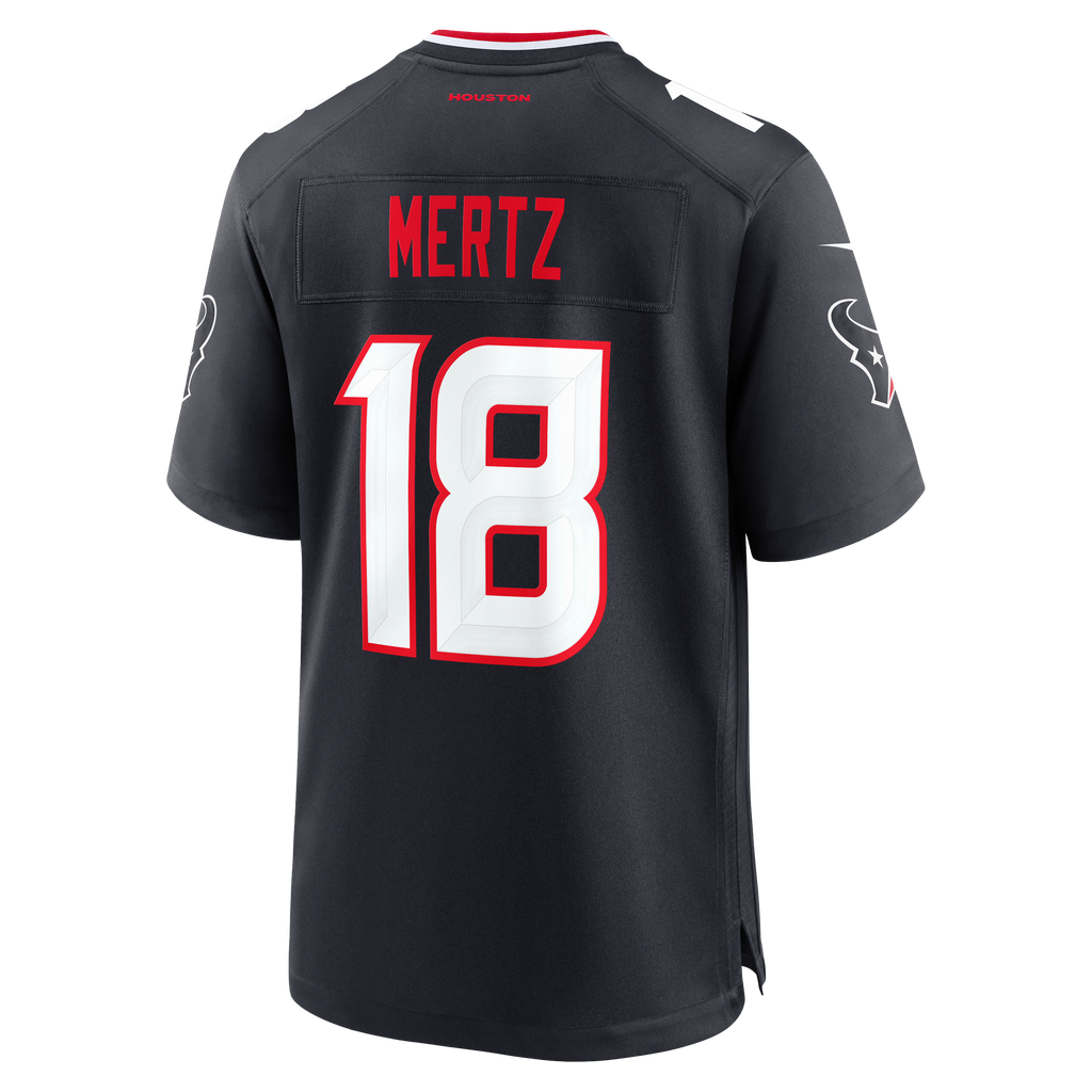 Men's Houston Texans Graham Mertz Nike  Navy Team Game Jersey