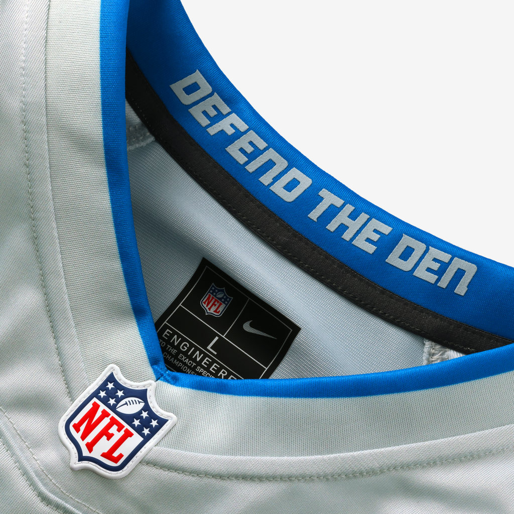 Men's Detroit Lions Kerby Joseph Nike Silver 2026 Rivalries Collection Game Jersey