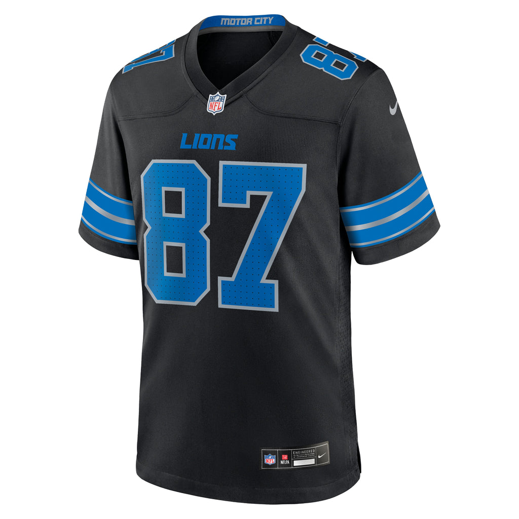 Men's Detroit Lions Sam LaPorta Nike Black 2nd Alternate Game Jersey