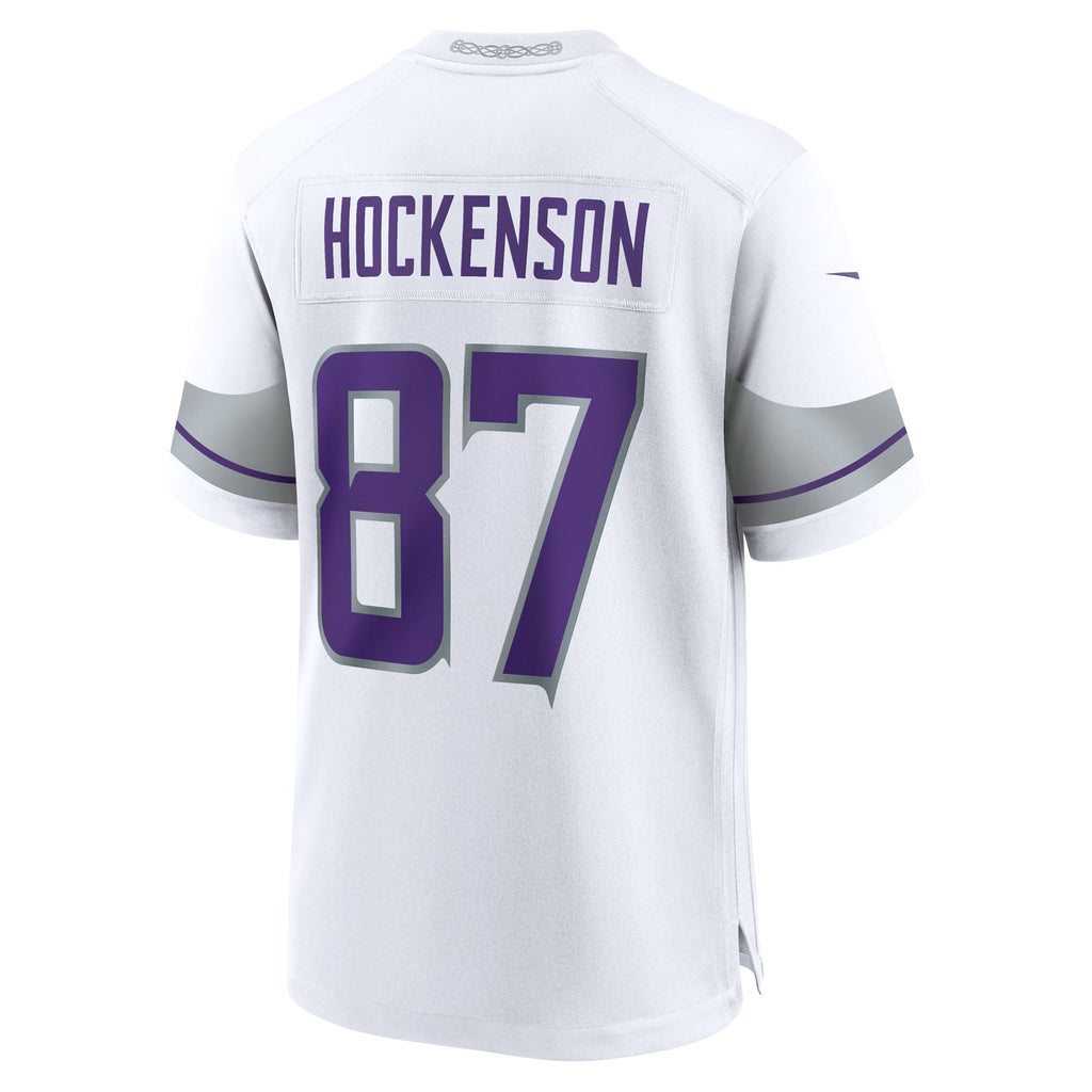 Men's Minnesota Vikings T.J. Hockenson Nike White Alternate Game Player Jersey