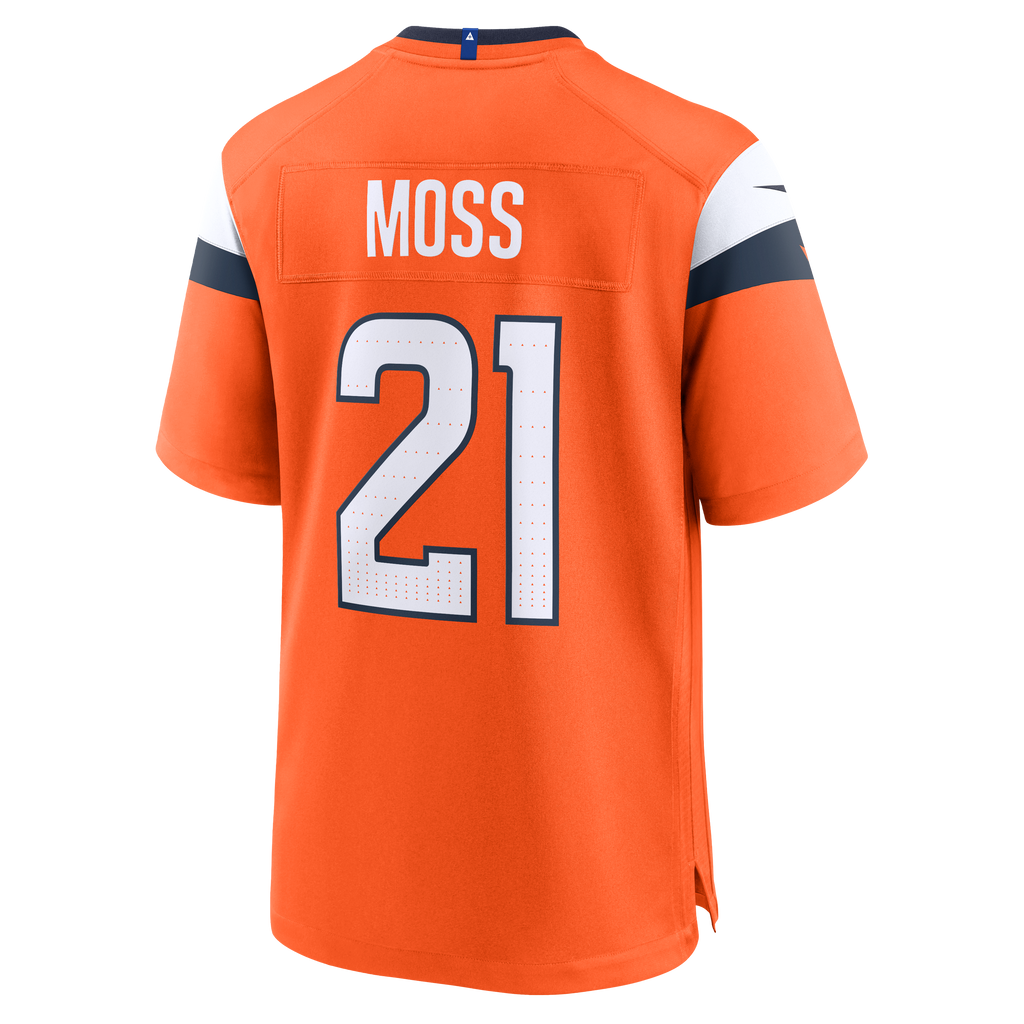Men's Denver Broncos Riley Moss Nike  Orange Team Game Jersey