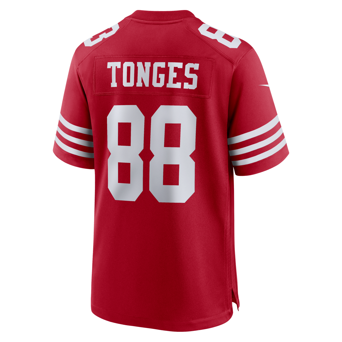 Men's San Francisco 49ers Jake Tonges Nike  Scarlet Team Game Jersey