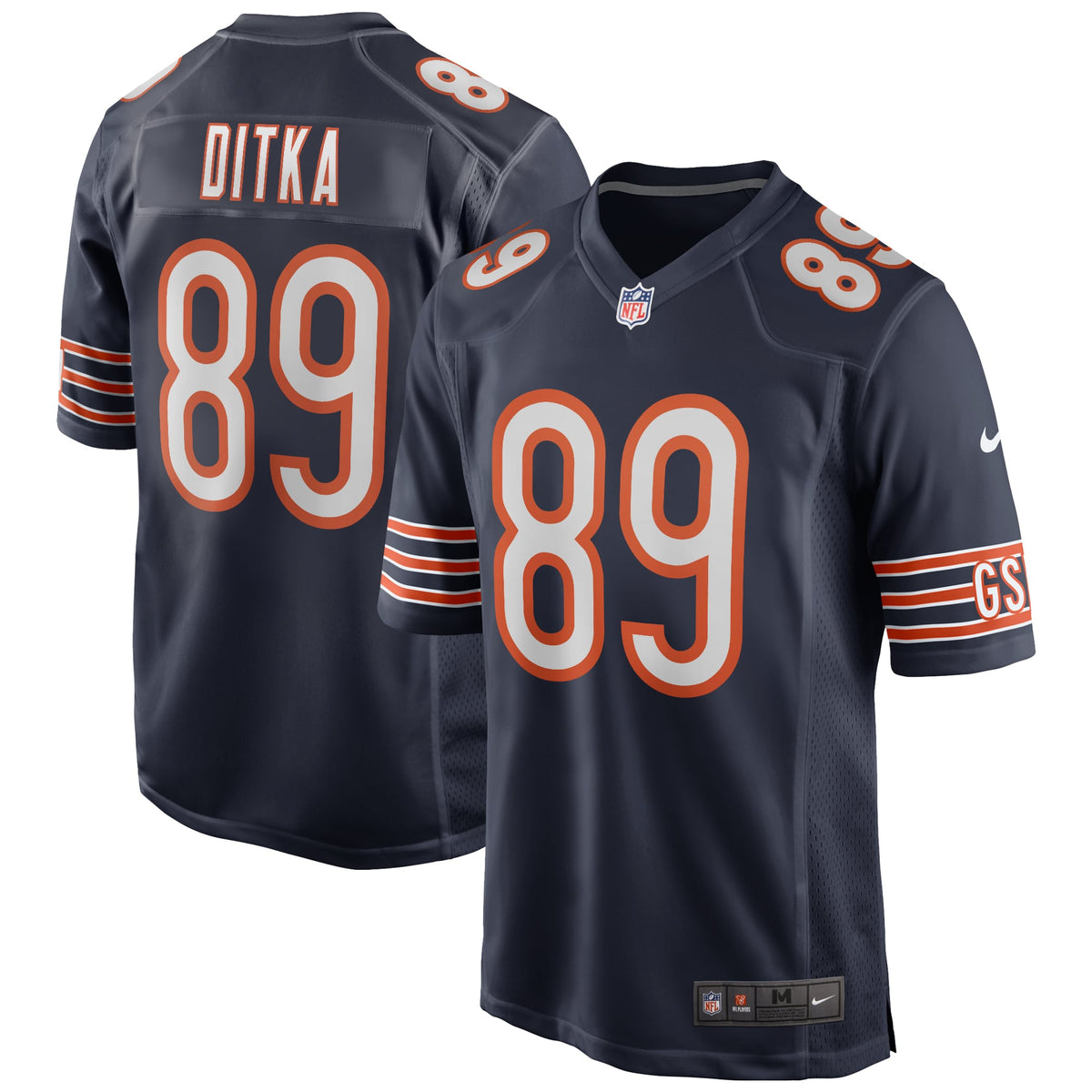 Men's Chicago Bears Mike Ditka Nike White Retired Player Game Jersey