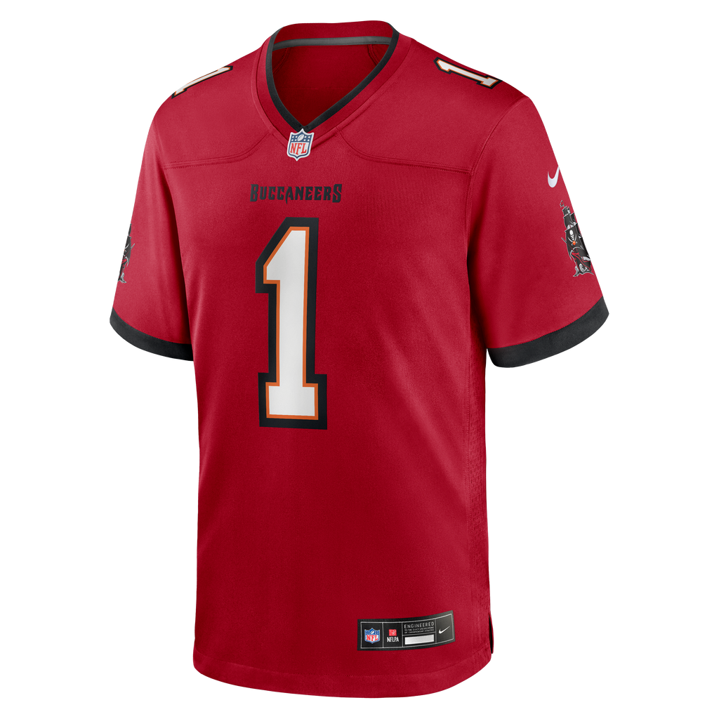 Men's Tampa Bay Buccaneers Number 1 Groom Nike Red Game Jersey