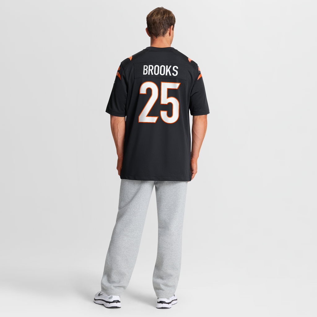 Men's Cincinnati Bengals Tahj Brooks Nike  Black Team Game Jersey