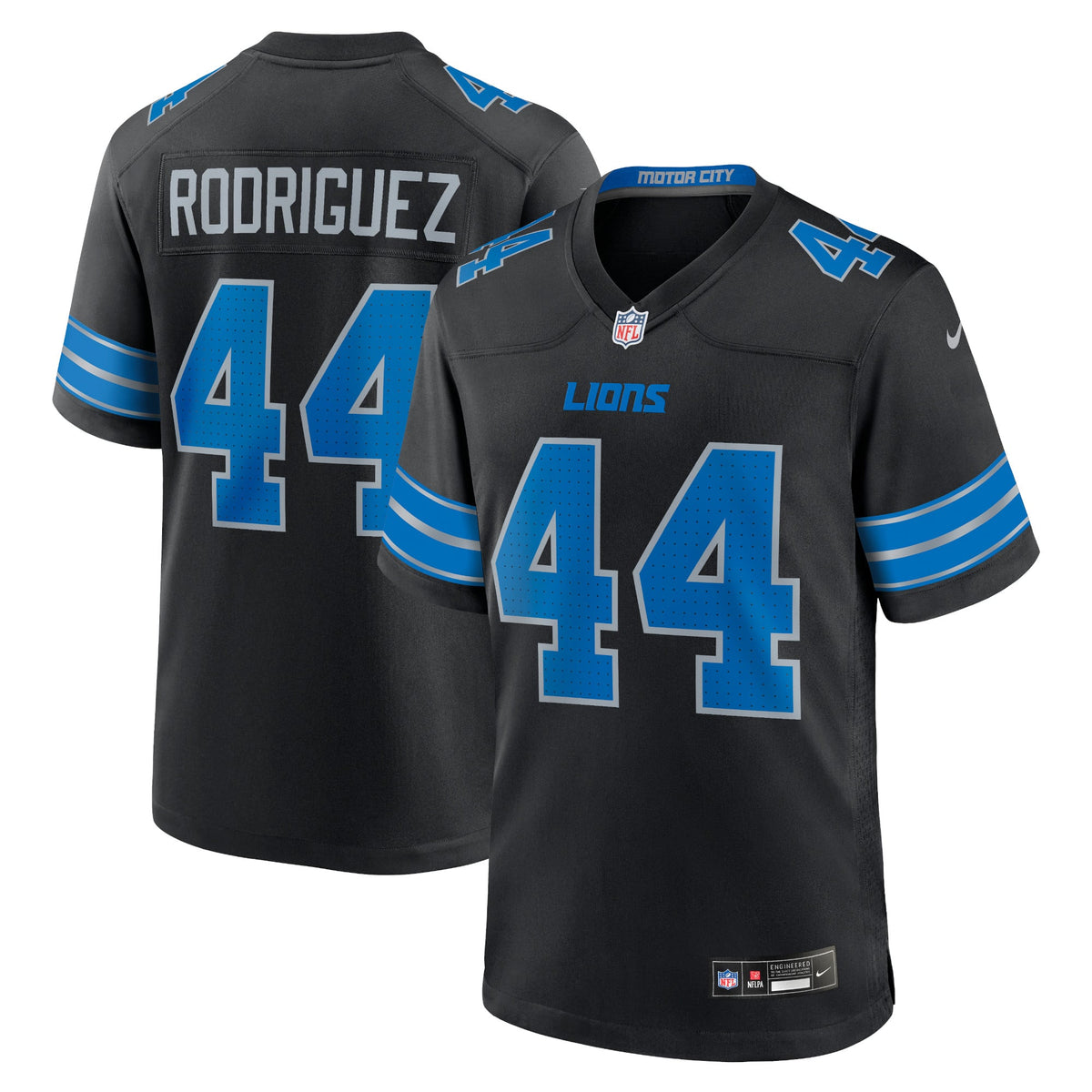 Men's Detroit Lions Malcolm Rodriguez Nike Blue Game Jersey