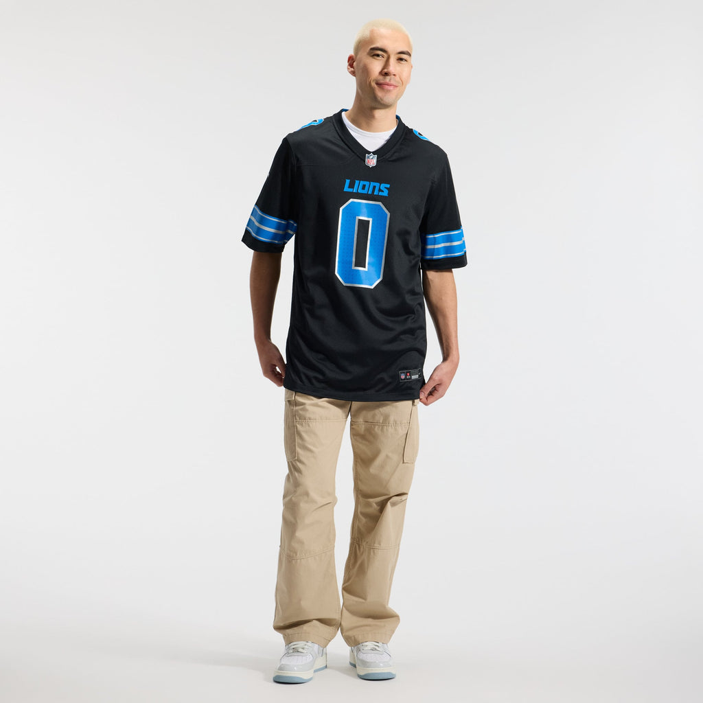 Men's Detroit Lions Jahmyr Gibbs Nike Black 2nd Alternate Game Player Jersey