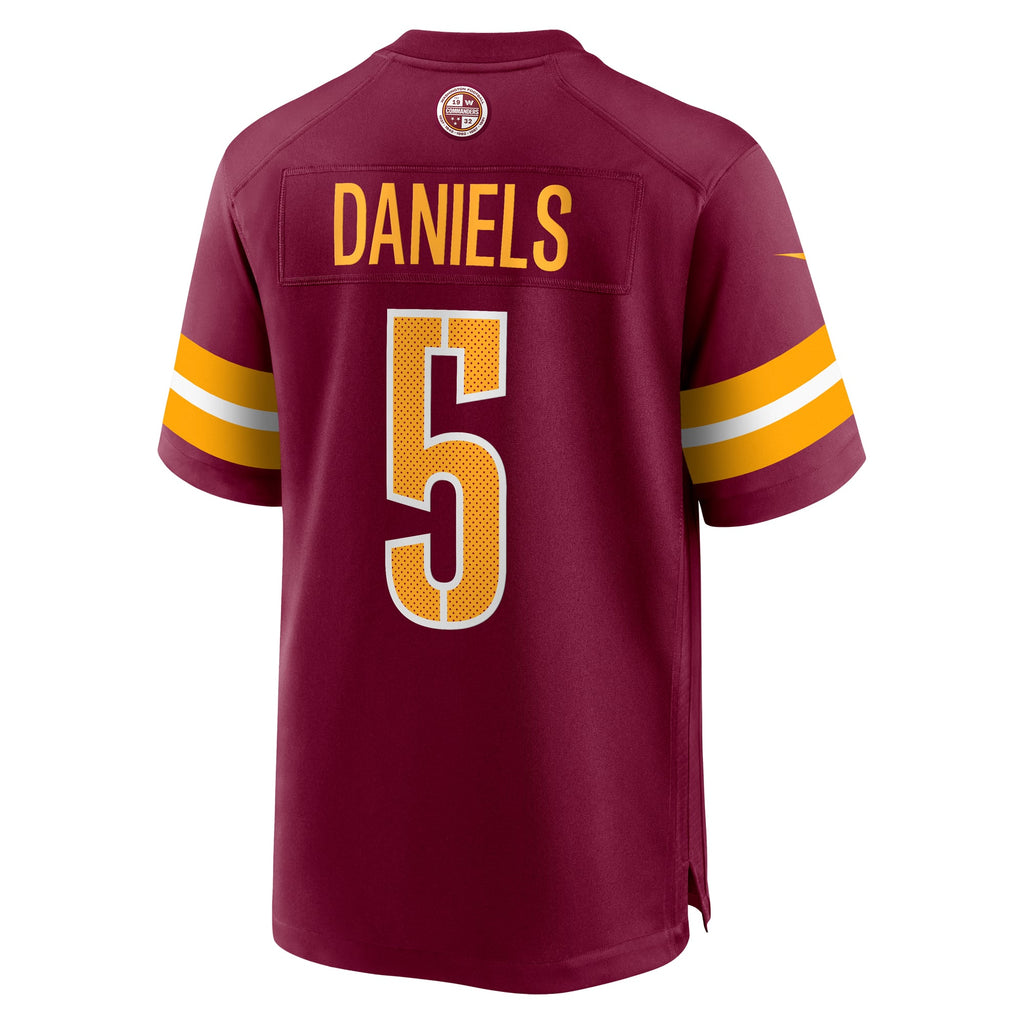Men's Washington Commanders Jayden Daniels Nike Black Alternate Game Player Jersey