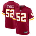 Men's Washington Commanders Sonny Styles Nike Burgundy Team Game Jersey
