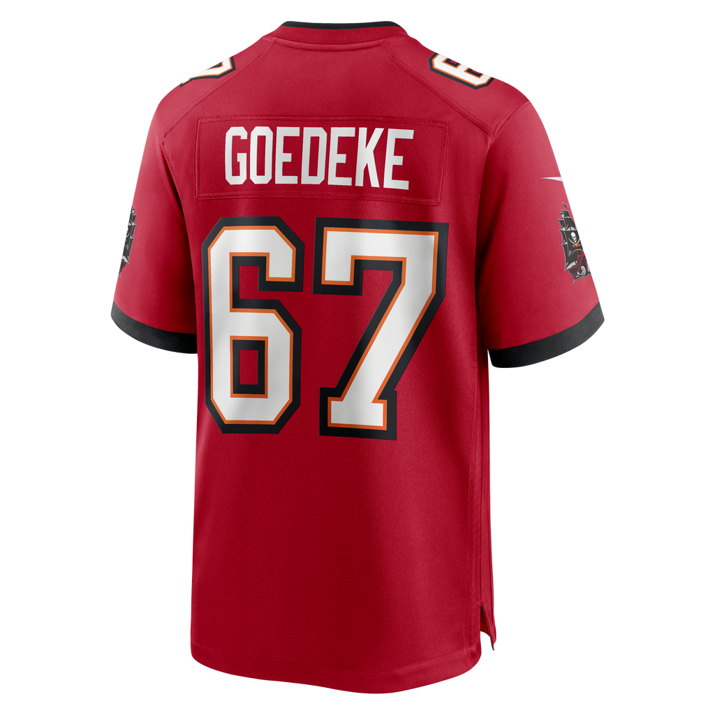 Men's Tampa Bay Buccaneers Luke Goedeke Nike Red Game Player Jersey