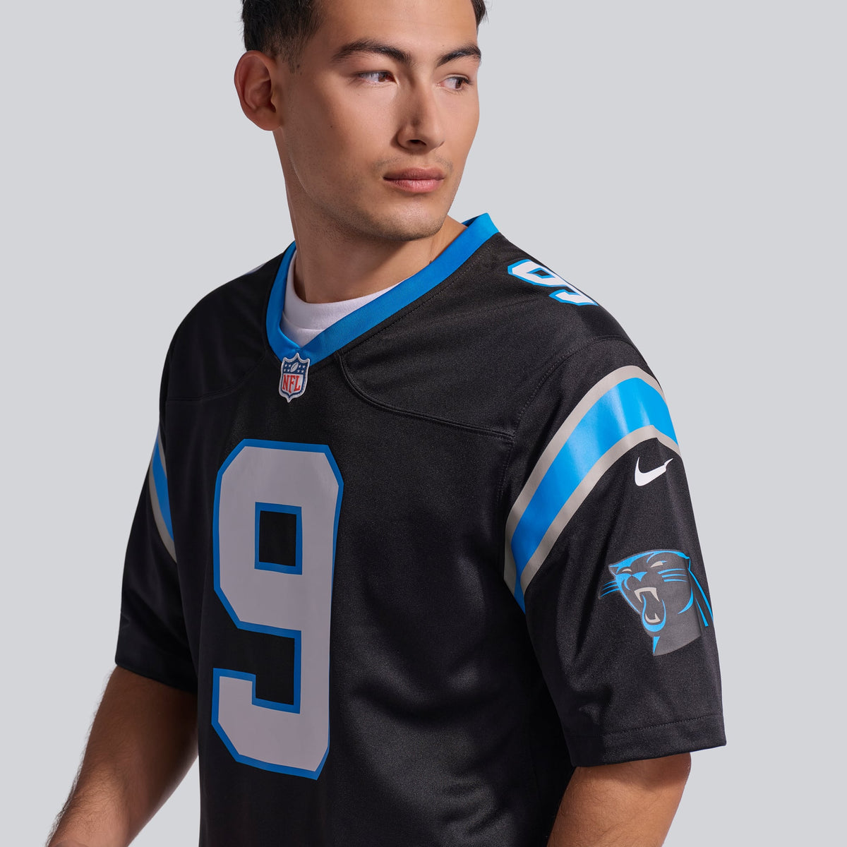 Men's Carolina Panthers Bryce Young Nike Black Team Game Jersey